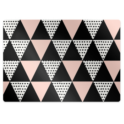 Office chair mat geometrical triangles