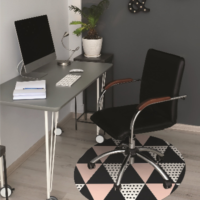 Office chair mat geometrical triangles