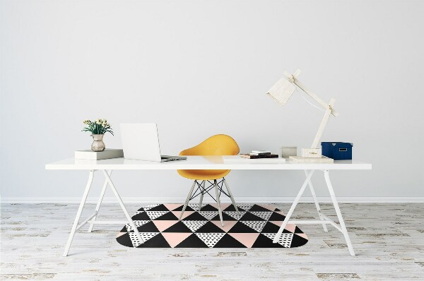 Office chair mat geometrical triangles