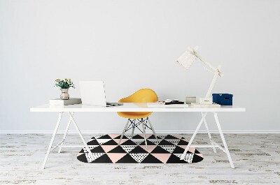 Office chair mat geometrical triangles