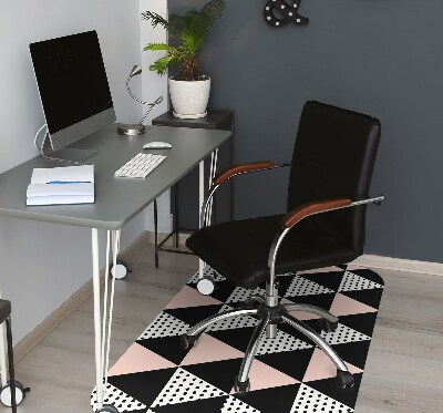 Office chair mat geometrical triangles