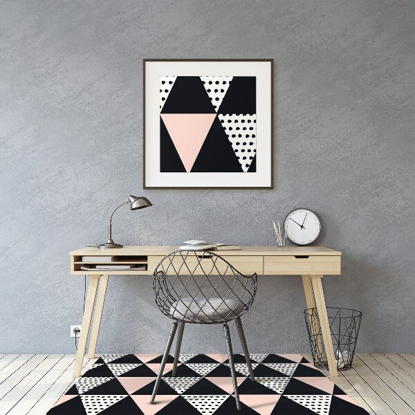 Office chair mat geometrical triangles