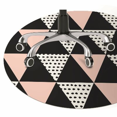 Office chair mat geometrical triangles