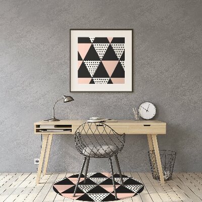 Office chair mat geometrical triangles