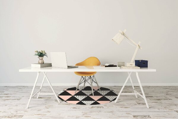 Office chair mat geometrical triangles