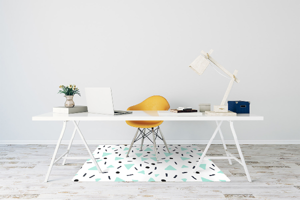 Office chair floor protector retro pattern