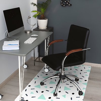 Office chair floor protector retro pattern