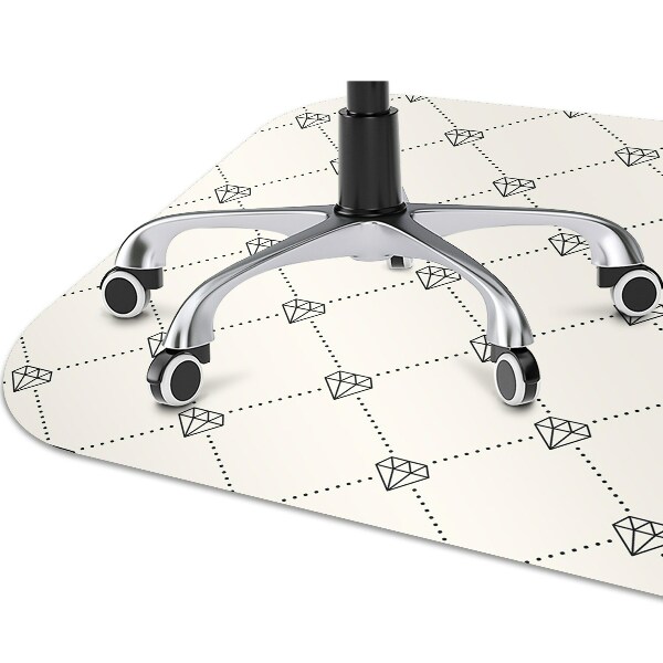 Office chair mat Pattern in diamonds