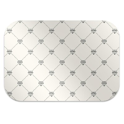 Office chair mat Pattern in diamonds