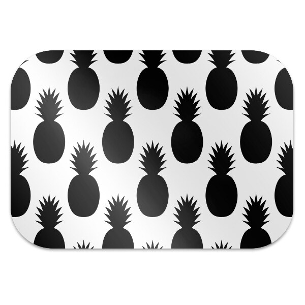 Office chair floor protector black pineapples