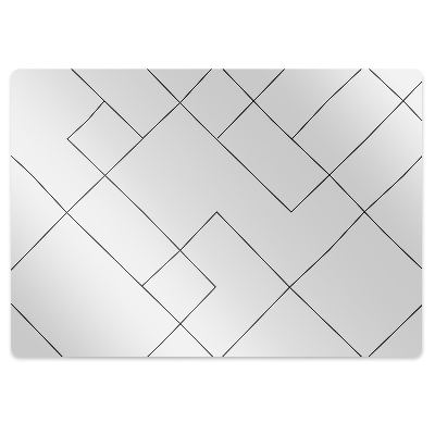 Chair mat floor panels protector Lines and squares