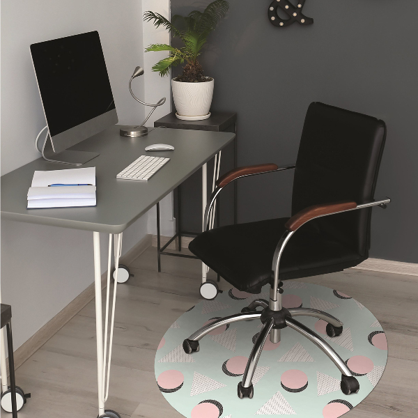 Office chair mat Circles and triangles