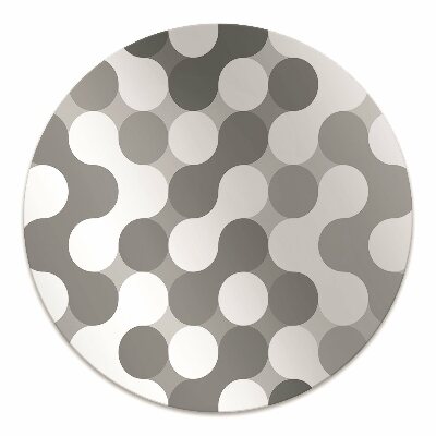 Office chair floor protector Gray and white circles