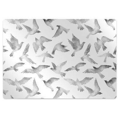 Desk chair mat flying bird