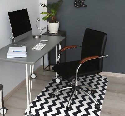 Office chair mat zigzags