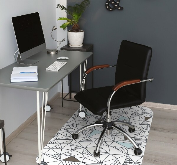 Office chair mat geometric pattern