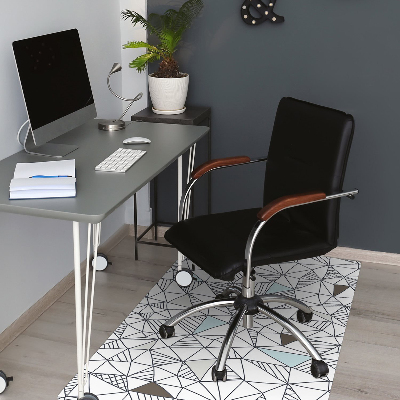 Office chair mat geometric pattern