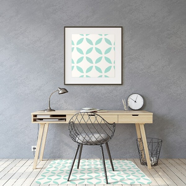 Chair mat floor panels protector symmetrical pattern
