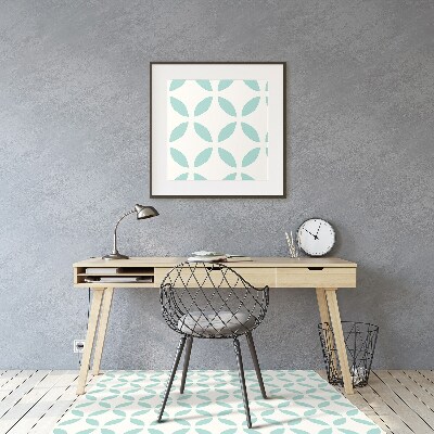 Chair mat floor panels protector symmetrical pattern