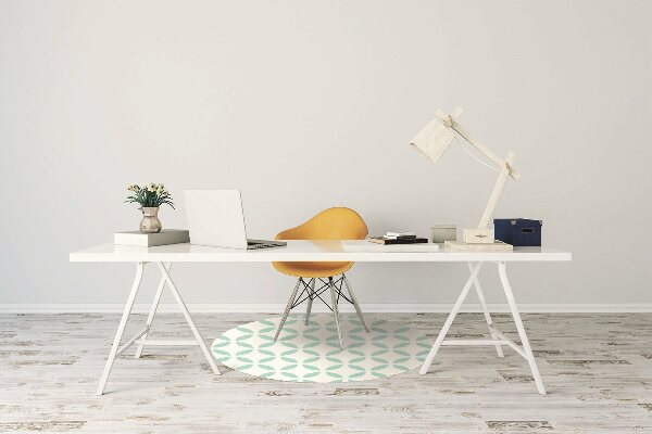 Chair mat floor panels protector symmetrical pattern