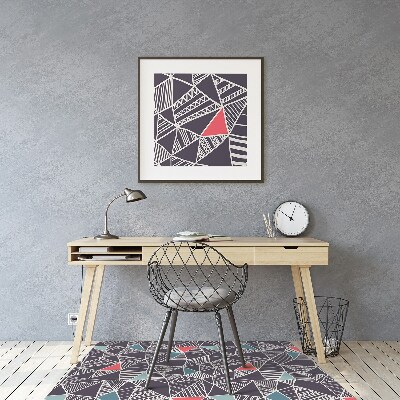 Desk chair mat pattern Doodle