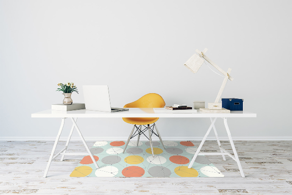 Office chair mat geometric pattern