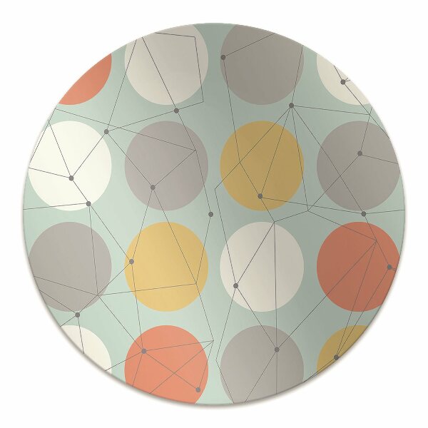 Office chair mat geometric pattern
