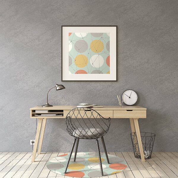 Office chair mat geometric pattern