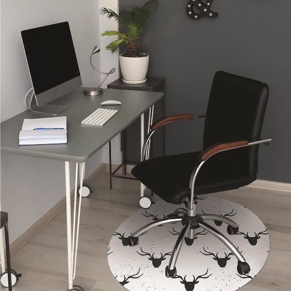 Desk chair mat deer head