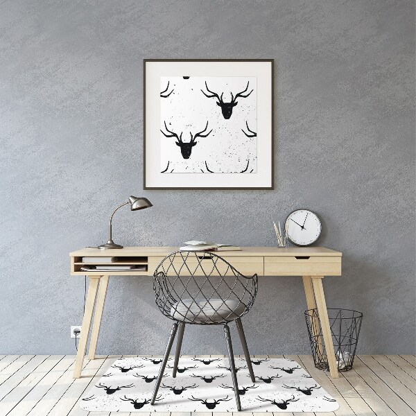 Desk chair mat deer head