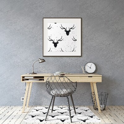 Desk chair mat deer head
