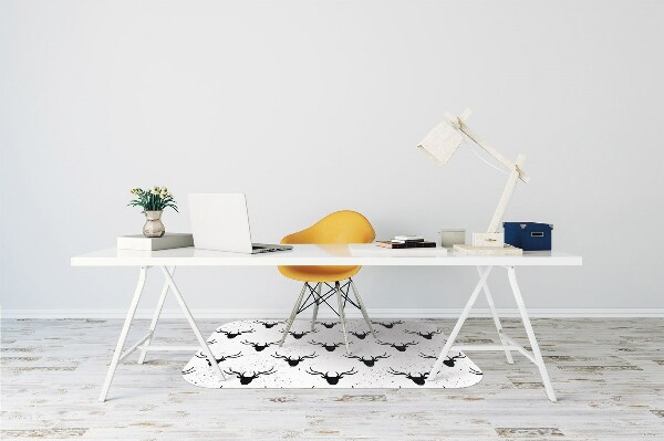 Desk chair mat deer head
