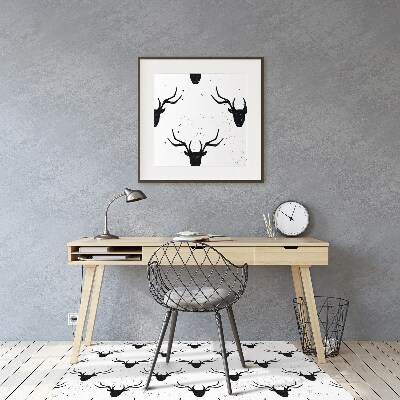 Desk chair mat deer head