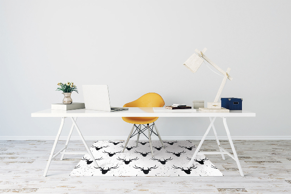 Desk chair mat deer head