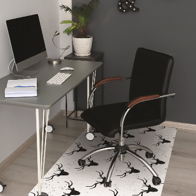 Desk chair mat deer head