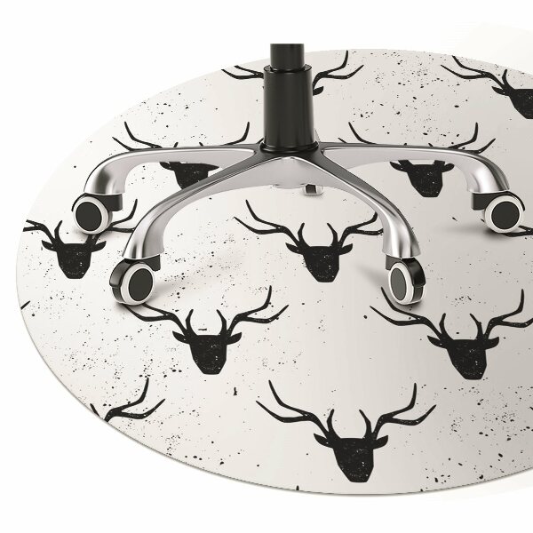 Desk chair mat deer head