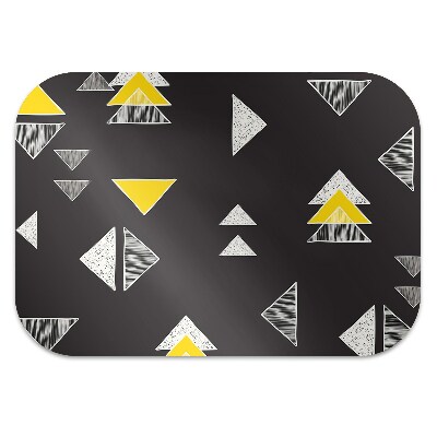 Office chair mat drawn triangles