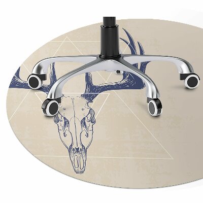 Office chair mat deer skull