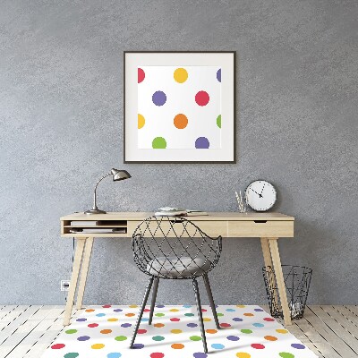 Office chair mat colored dots