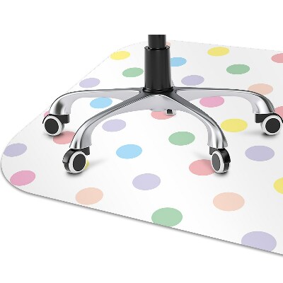 Office chair mat colorful dots