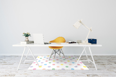 Office chair mat colorful dots