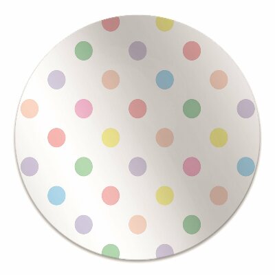 Office chair mat colorful dots