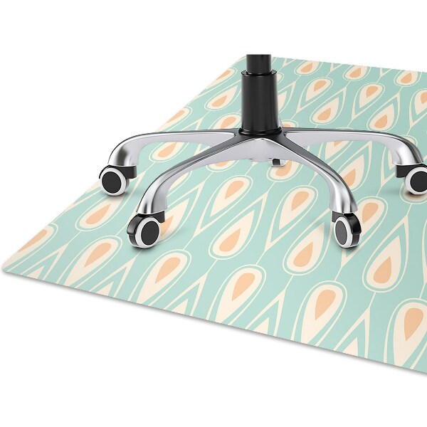 Office chair floor protector retro pattern