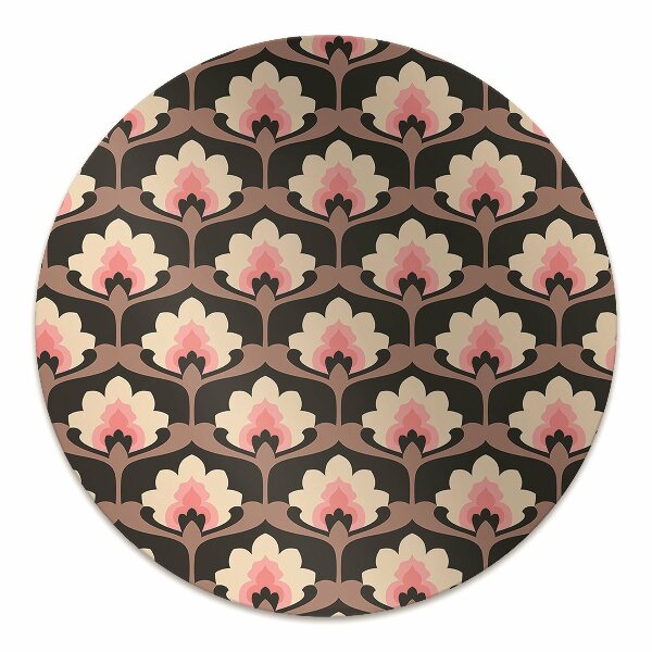Desk chair mat floral pattern