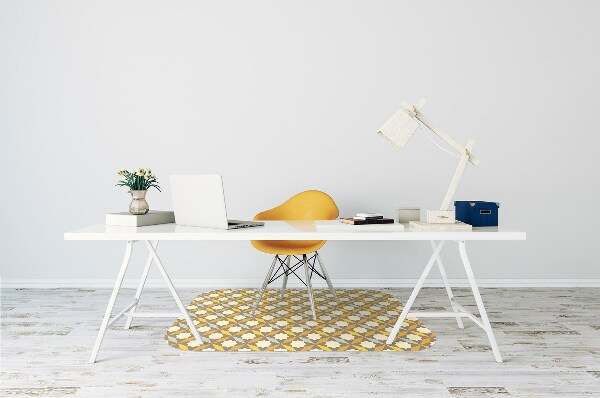 Computer chair mat vintage pattern