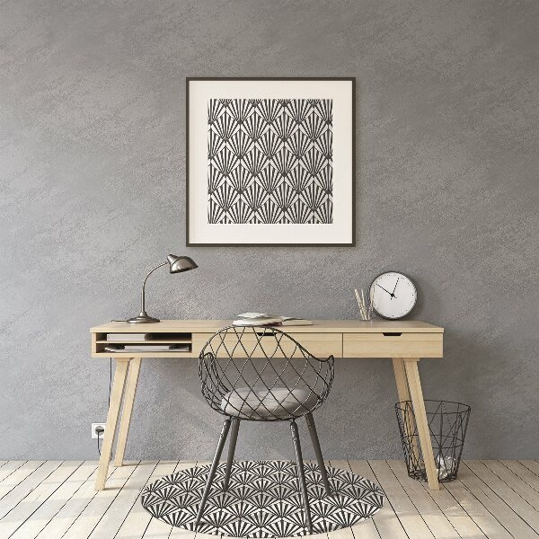 Office chair floor protector geometric patterns