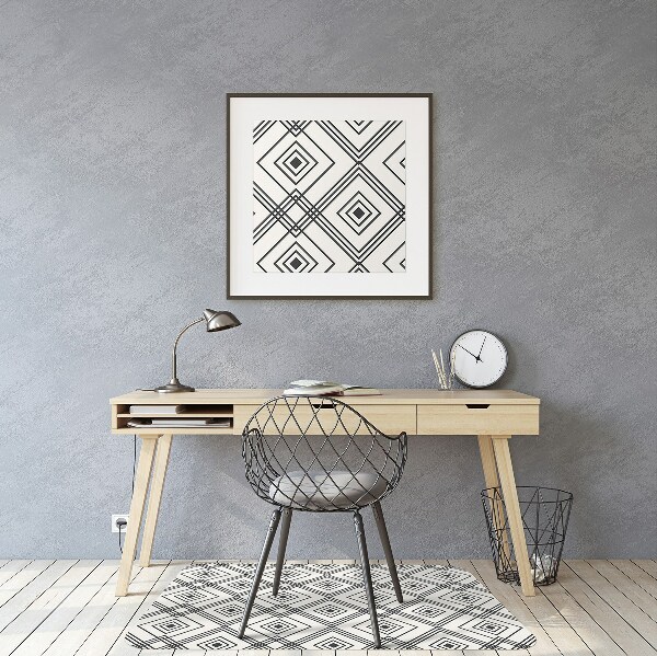 Chair mat geometric illusion