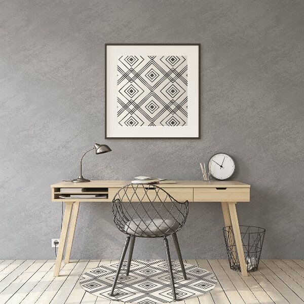 Chair mat geometric illusion