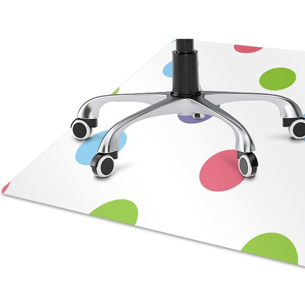 Office chair mat colored dots