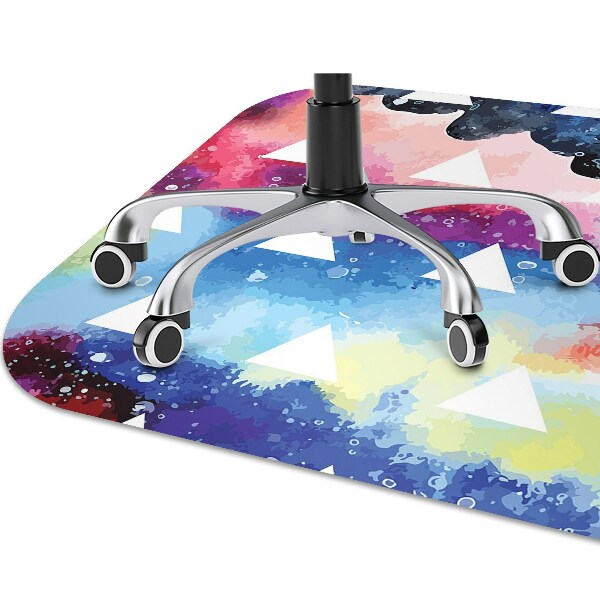 Office chair floor protector space triangles
